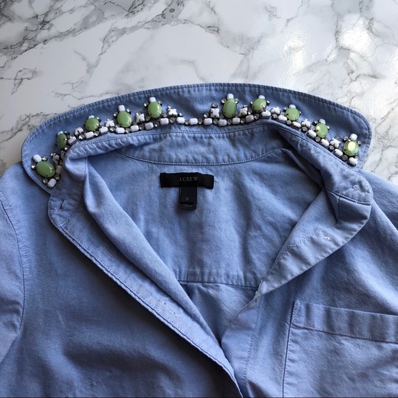 J. Crew Embellished Career Button Down 0 - Picture 6 of 8